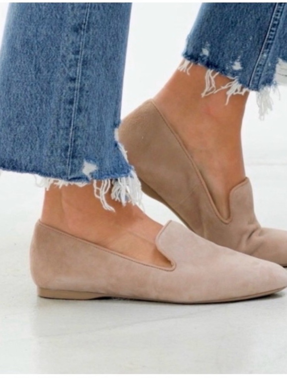 Birdies Light Beige Suede Flats. Size 7